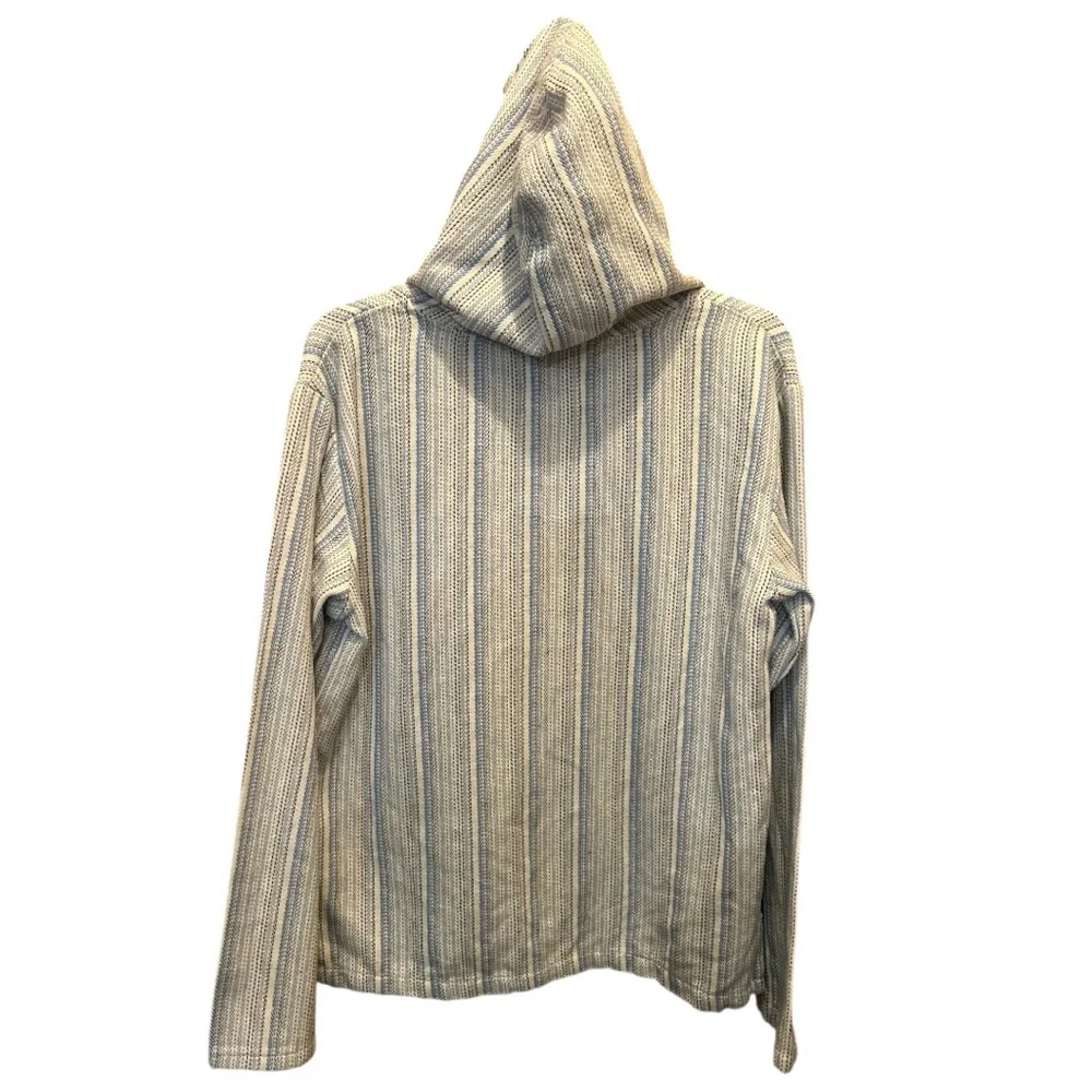 Beach By Exist Blue and White Striped Pullover - Picture 3 of 10